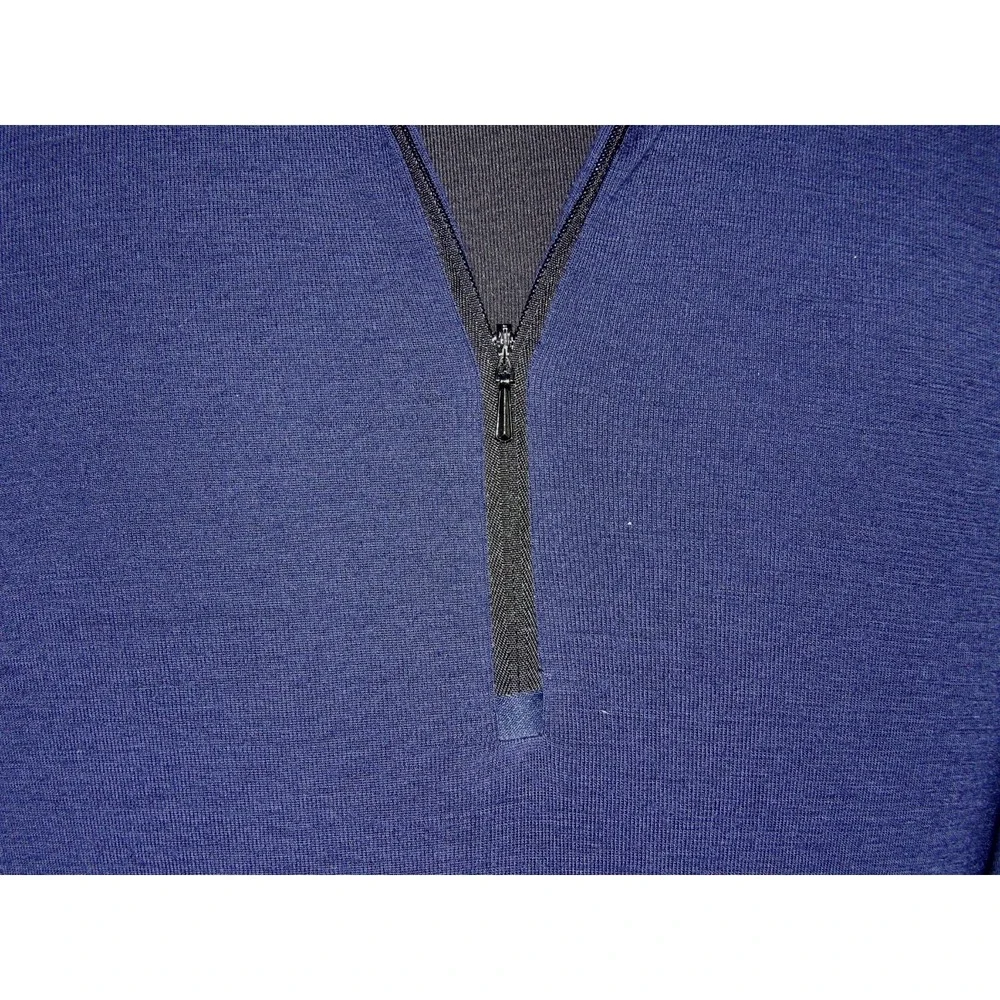 Icebreaker Merino BodyFit Basics 200 Navy Blue 1/4 Zip Base Layer Men's Large